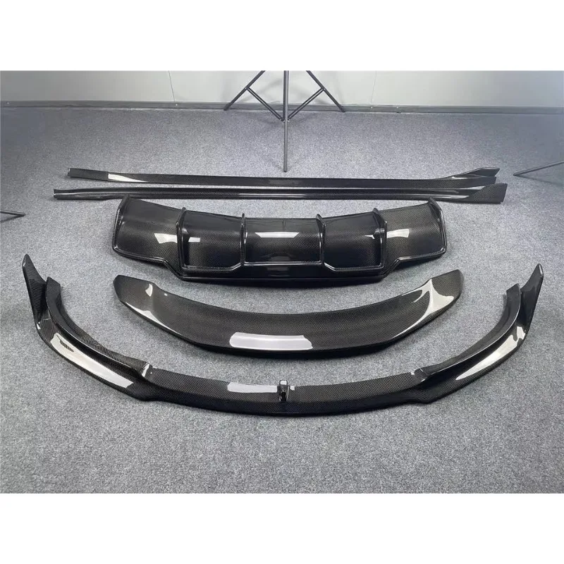 Carbon Fiber Bodykit Front Lip Rear Diffuser Side Skirts Spoiler Body KIt for  Model 3！