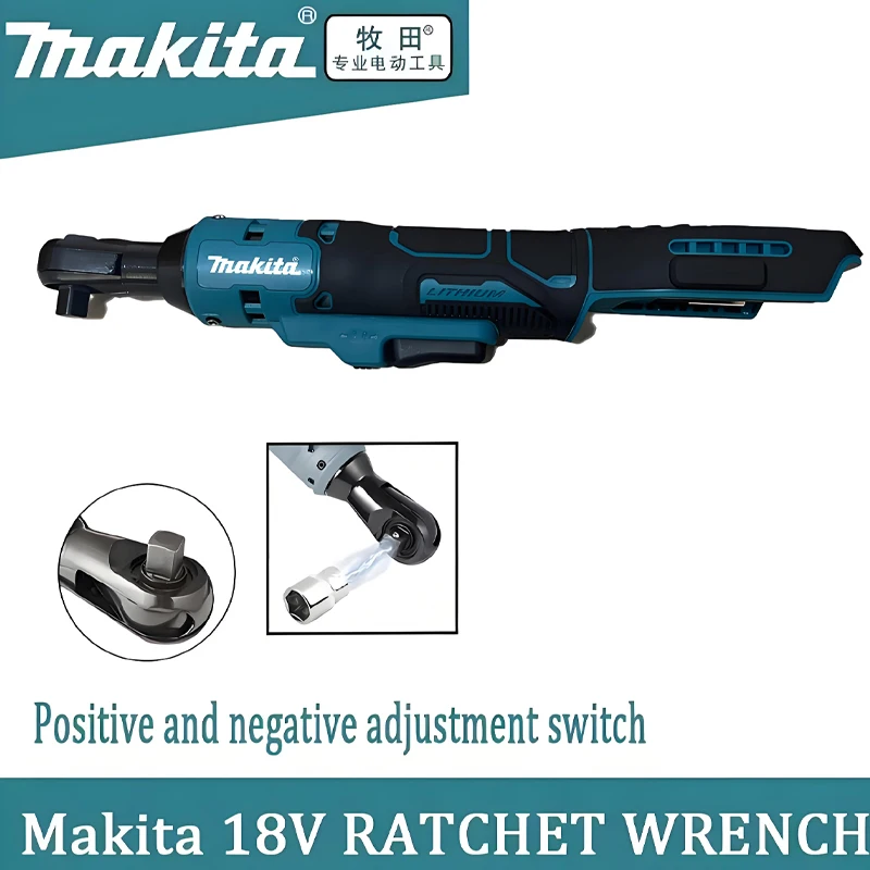 ✊ ✊ Makita 18V borstelloze ratel haakse sleutel draadloze steeksleutel met variabele snelheid LED elektrisch gereedschap (antribute optioneel)
