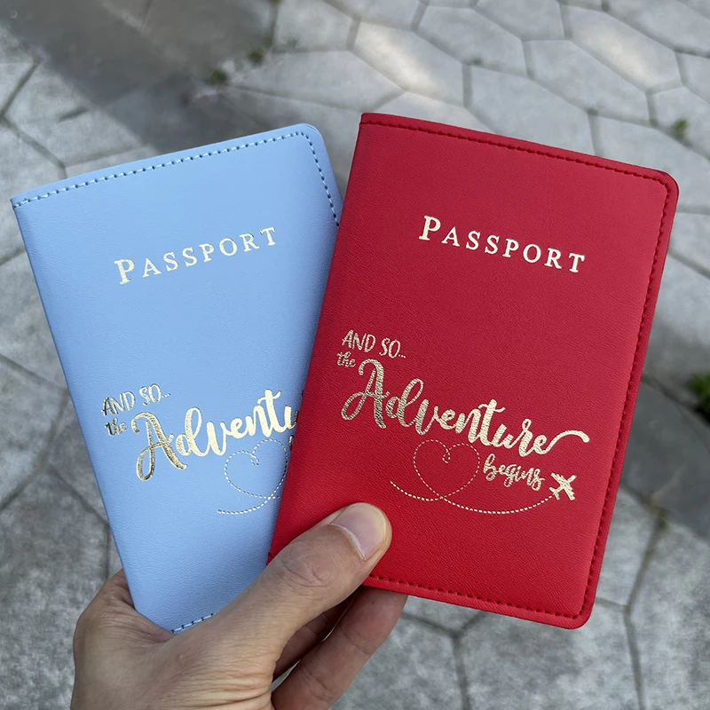 Nombres personalizados Fundas para pasaporte Cartera de viaje Pasaporte Funda personalizada con nombre dorado para pasaporte Nuevo diseño