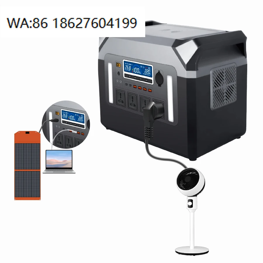 

Fast Charging Outdoor UPS Solar Power Station, High Power Portable Generator System for Home Camping Blackout Use