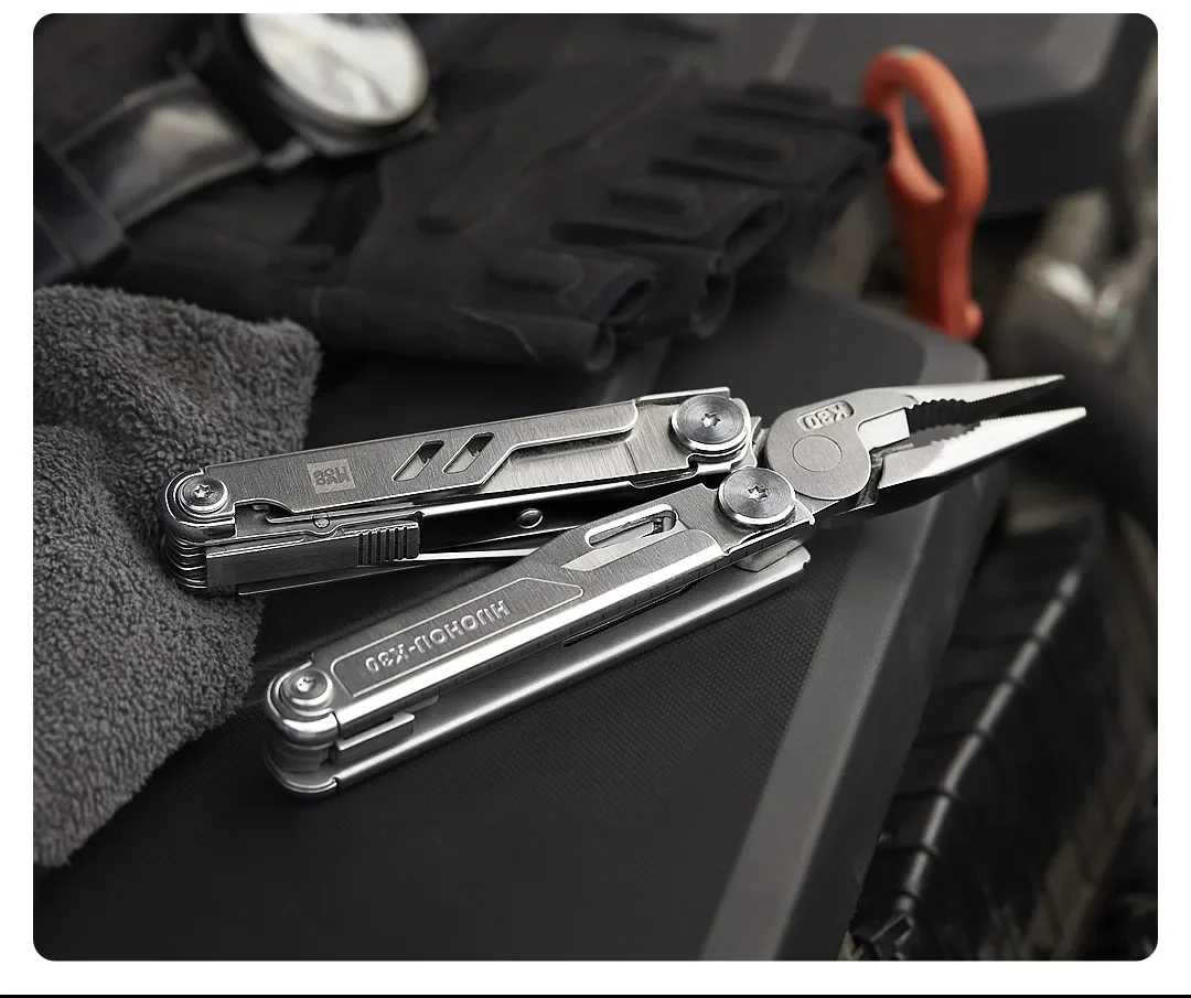 Huohou Pro Knife18-в-1 Многофункциональный нож HU0191 Открытый нож для инструментов 7cr17 Ножницы из нержавеющей стали Кемпинг Выживание