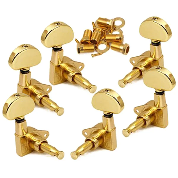 

6Pcs Guitar String Tuning Pegs Semiclosed Machine Heads Heavy Duty Metal Guitar String Tuning Peg