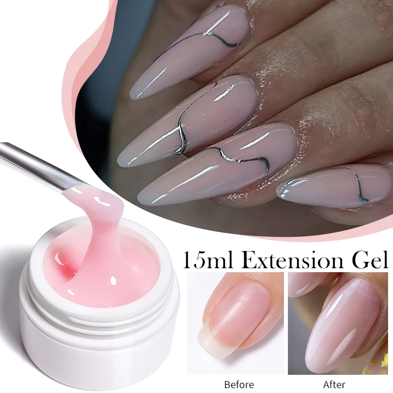 UR SUGAR 15ml Extension Gel Camouflage Hard Gel Pink Nude Extension Construction Gel Acrylic Soak Off UV LED Nail Manicure