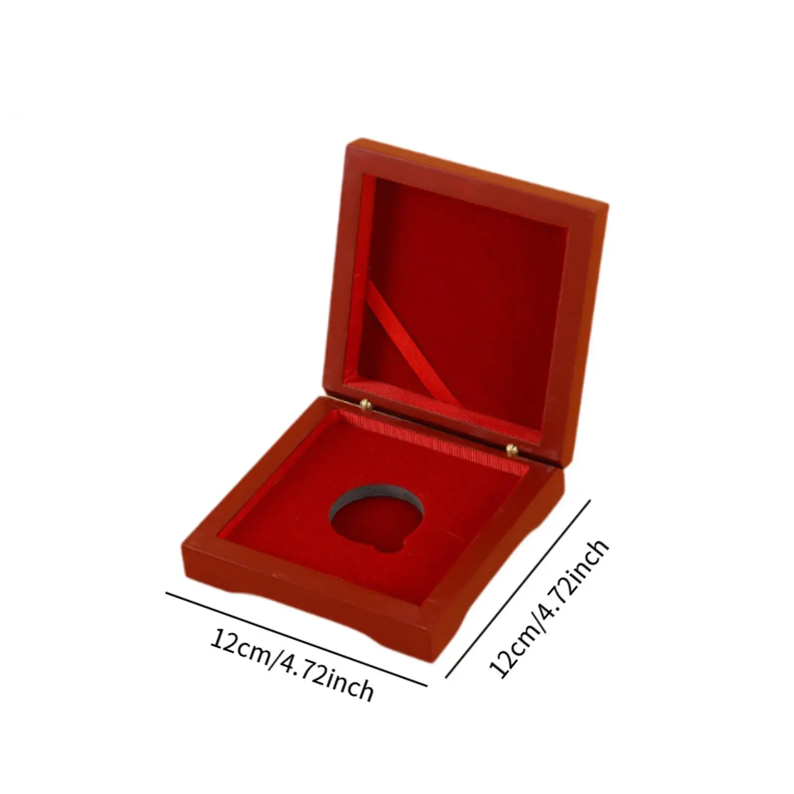 Coin Display Case Wooden Shadow Box Medals Collectibles Storage Container Holder for Collectors and Gifts