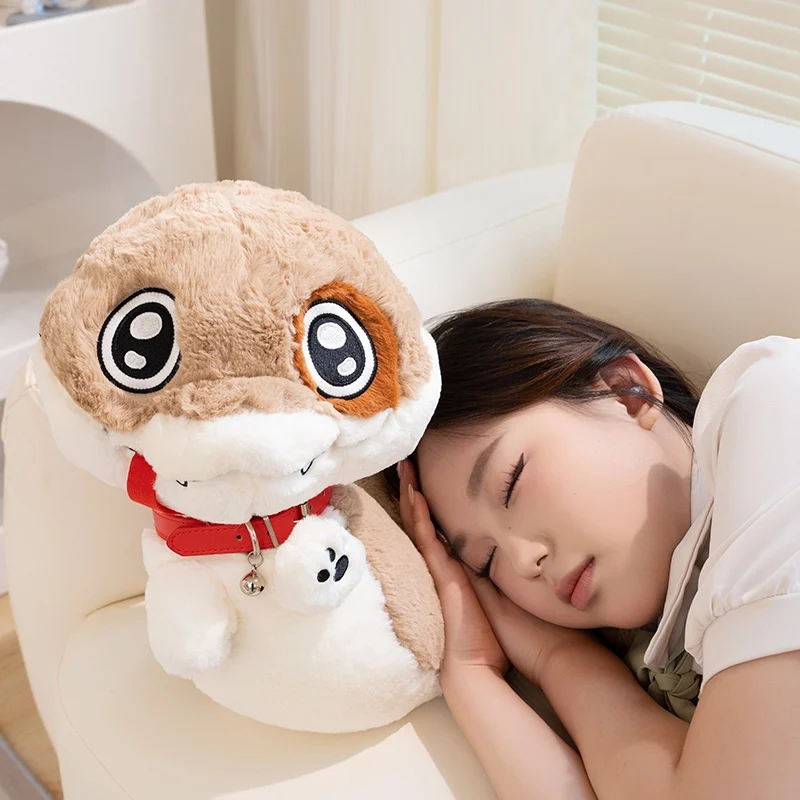 Chien en peluche Kawaii Big Eye pour filles, animal en peluche, chiot serpentin de dessin animé, doux et moelleux, oreiller de canapé au beurre, cadeau créatif