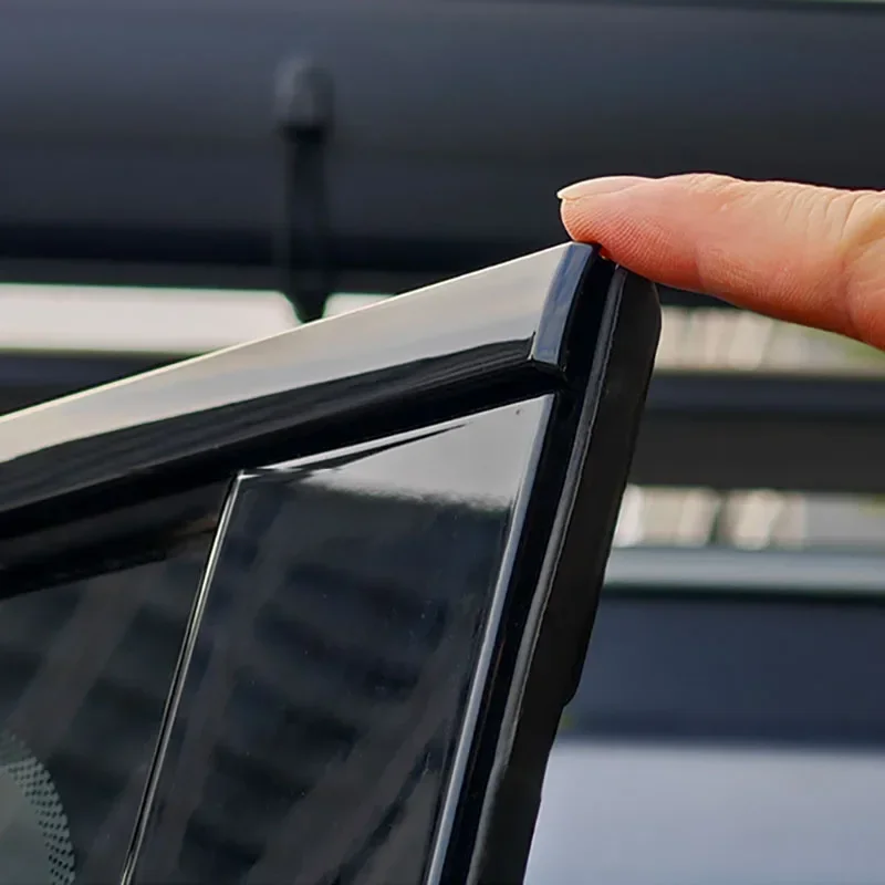 Brilhante Preto Car Window Trim, Modificação Exterior Peças para Jeep Traveler T2 2023, Novo