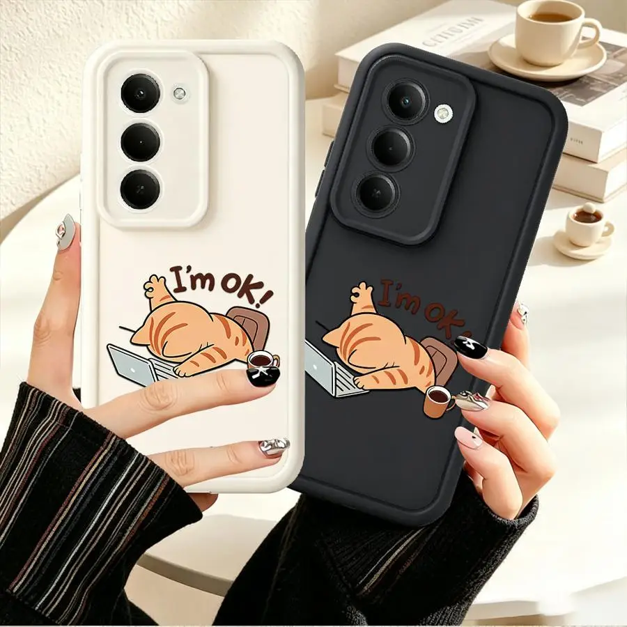 Case for Samsung Galaxy A26 A32 A35 A36 A12 A13 A23 A15 A16 A53 A54 A34 A56 A51 A73 A71 A72 Phone Cover Funny Cat I'm OK