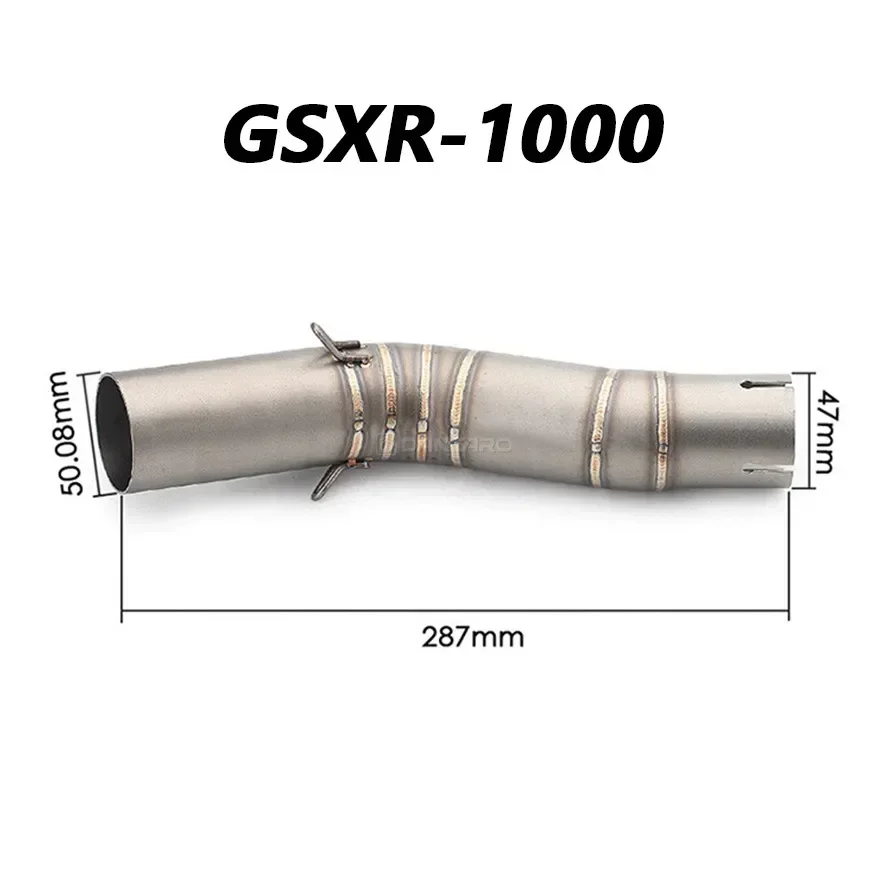 Para suzuki gsxr600 750 1000 gsx250r gsr750 tubo de escape ligação intermediária deslizamento em tubo de escape silenciador sistema acessórios da motocicleta