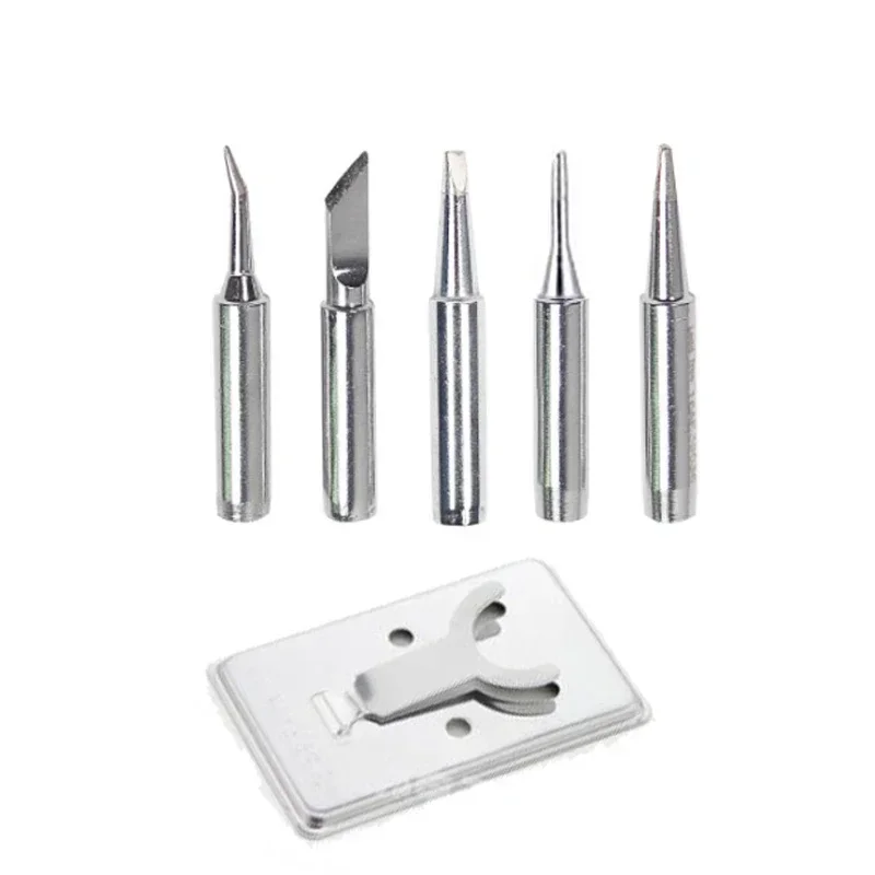 5pcs Pure Copper Lead-Free 900M-T-K Soldering Iron Tip Soldering Iron Tip for Soldering Rework Station Soldering Tools