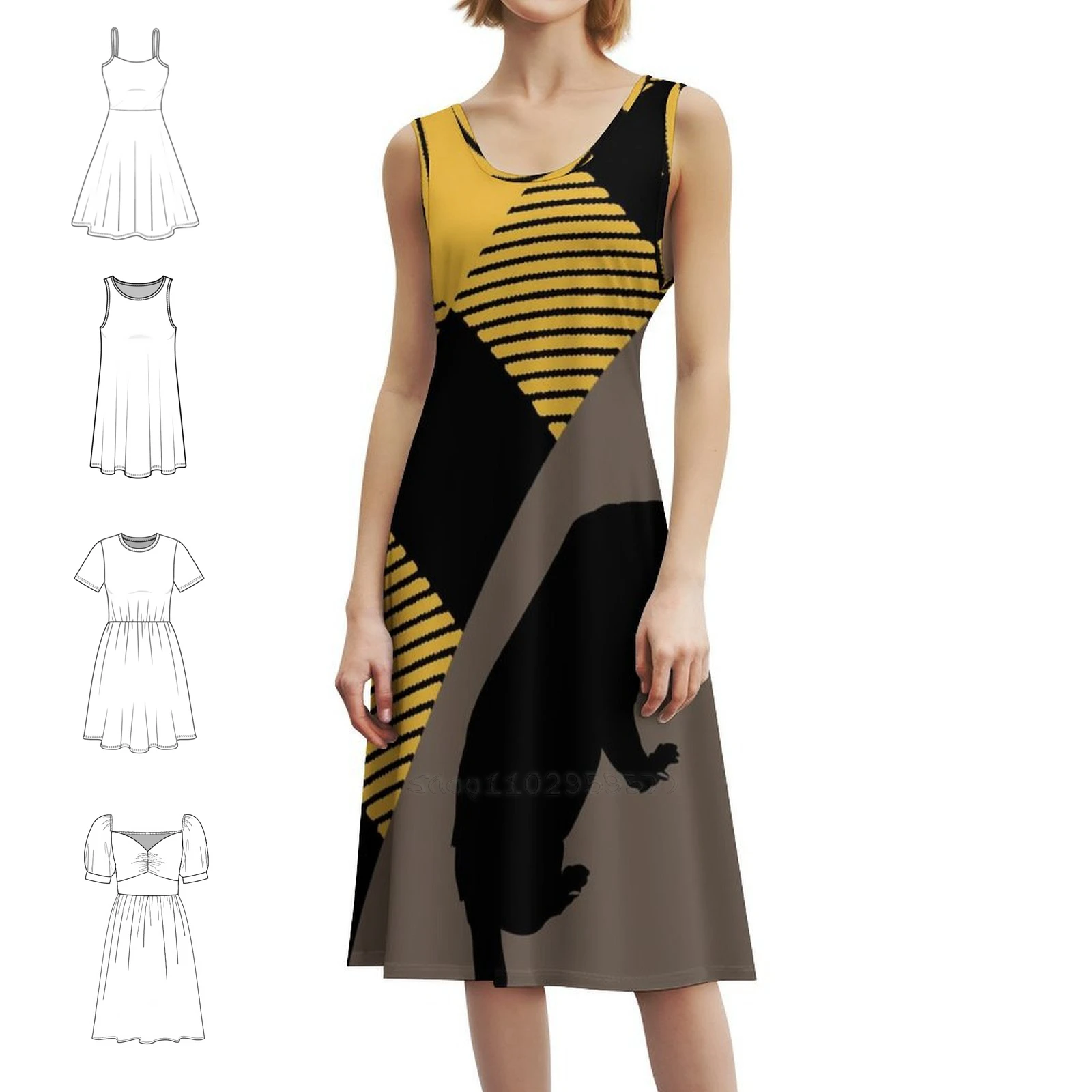 

Золотое и черное сексуальное платье для отпуска Badger'S Loyalty для женщин, мини-платье для пляжной вечеринки, дня рождения, барсука Поттера, волшебника, ведьмы, ведьмы