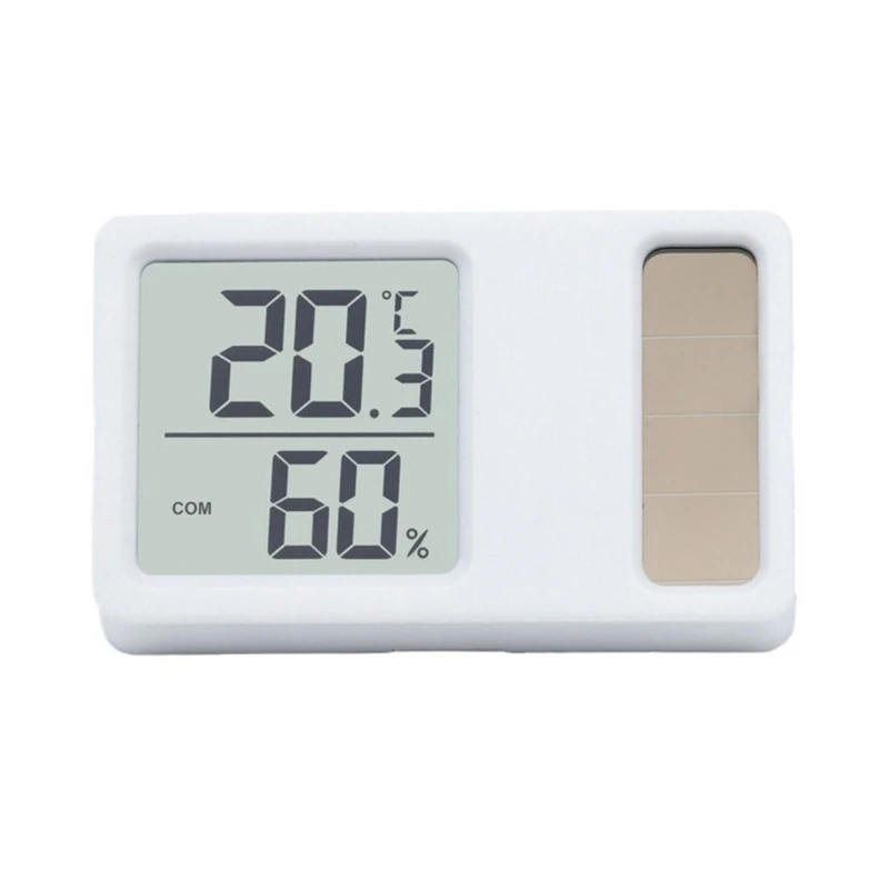 Digital Temperature Humidity Measurement Meter Solar Powered Thermometers Hygrometer Desktop Meter Gauge with Display DropShip