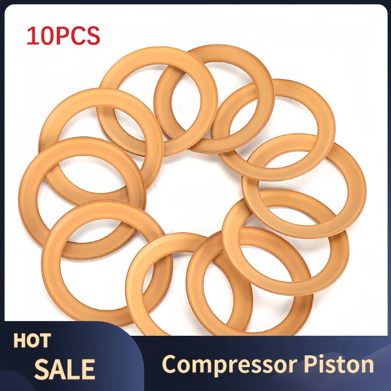 

10Pcs Air Compressor Piston Rings Rubber Air Pump Piston Ring For 1100W Oil-Free Silent Cylinder Insulation Rings Pneumatic Part