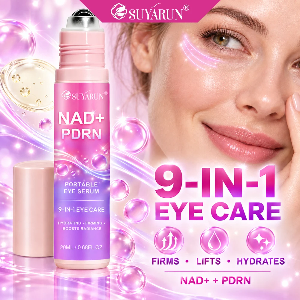 SUYARUN Refreshing Depuffing Eye Roller Serum Lightweight Portable Brightening Dark Circles Under Eye Travel Essential.