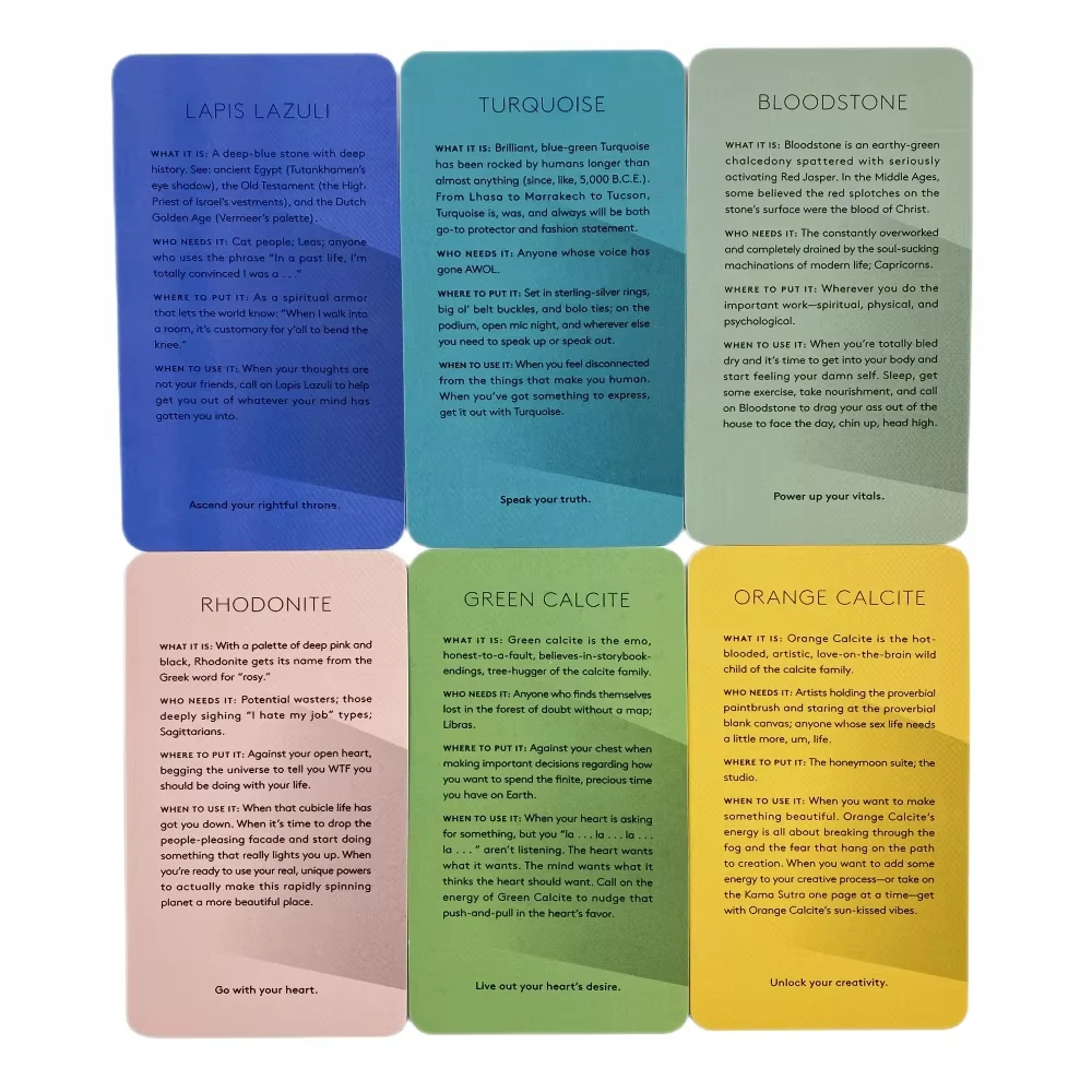 بلورات سطح السفينة الحجرية أوراكل بطاقة سطح السفينة لمصير العرافة الترفيه الترفيه لعبة ببطاقات ورقية ألعاب لوحية جديدة عالية الجودة #5