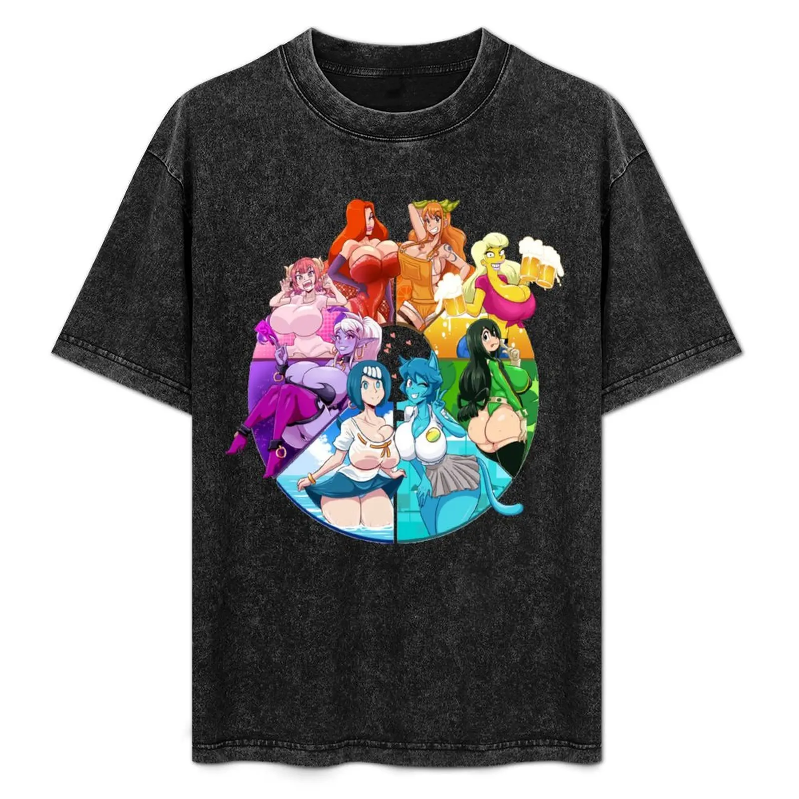 

Anime Cartoon Manga Collaboration T-Shirt Funny t-shirts summer 2025 funny costumes Men's t-shirt