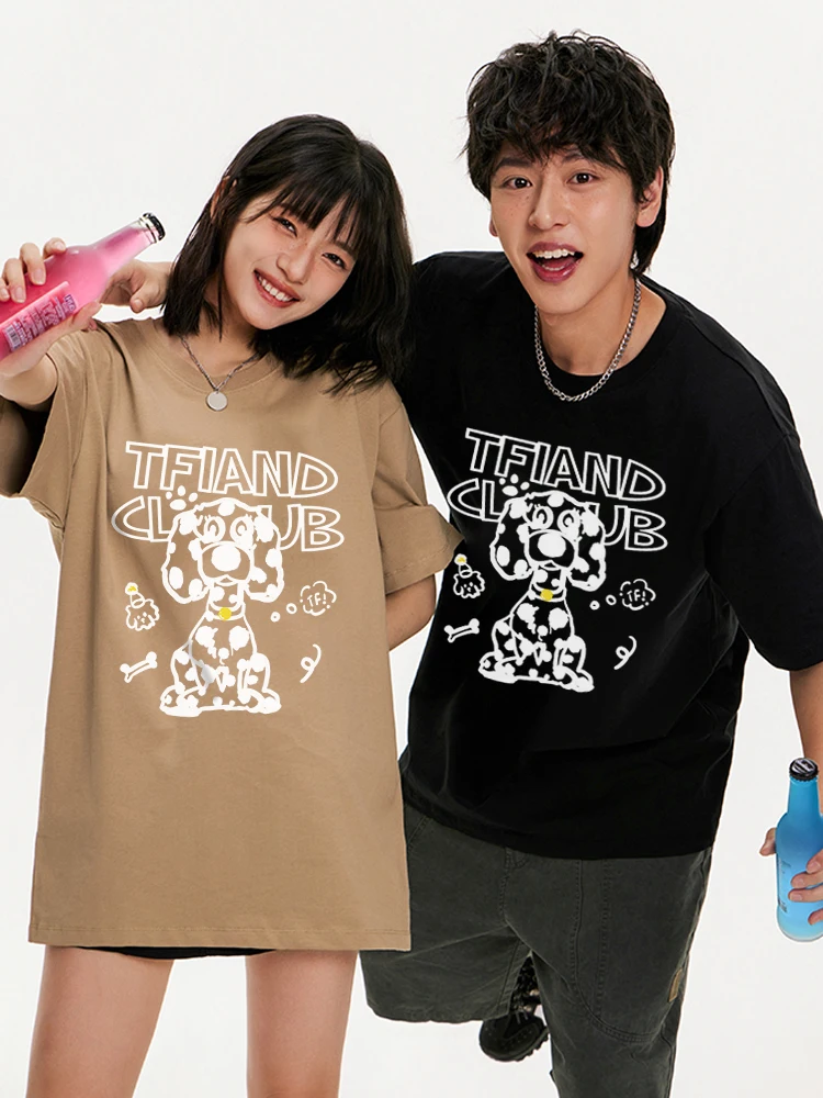 Bell Spotted Pattern Couple T-shirt 2025 New Summer High-quality Short Sleeves