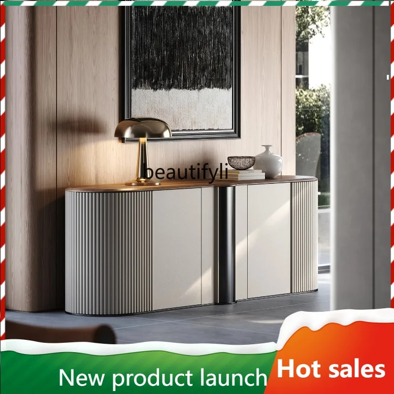 

F56 Light Luxury Sideboard Italian Minimalist Villa Living Room Partition Storage Cabinet High-End Sense Entryway Wall-Mounted