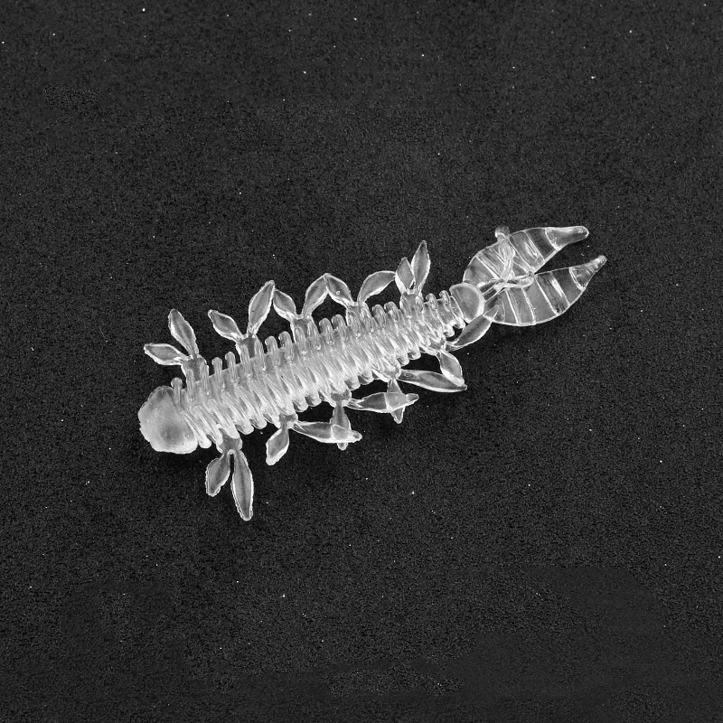 Angelköder, Alien-Garnelen, weicher Köder, 7,5 cm, 3 g, PVC, hohe Elastizität, schwimmende Kunstköder, Wurm, Lot 10 Stück, Ausverkauf – Detail 2