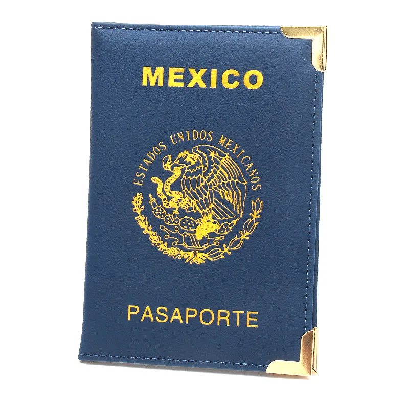 

Leather Men Estados Unidos Mexicanos Passport Cover Mexico Pasapote Holder Business& Credit Card Holder for Family