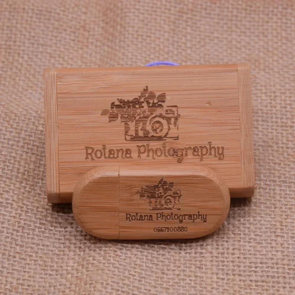 20pcs/Lot (Free logo) USB Flash Drive 2.0 Wooden Pendrive 4GB 8GB 16GB 32GB 64GB 128GB Memory Stick Personalized Gifts