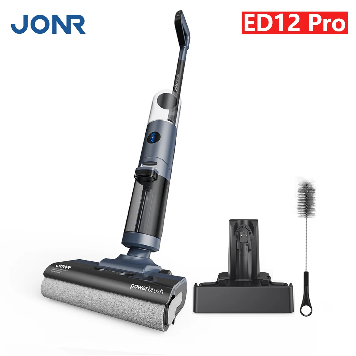 JONR ED12 Pro Cordless Vacuum Cleaner, 3-in-1,Self-Cleaning with Hot Water Washing and Hot Air Drying, Double-Sided Edge Clean