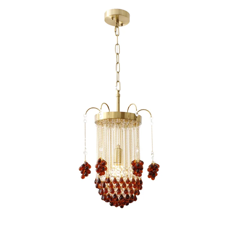 

Retro water drop French snot lamp bedside chandelier light luxury restaurant American chandelier