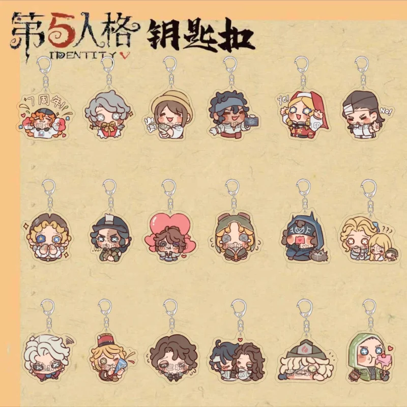 لطيف لعبة الهوية الخامس أندرو كريس المشجع إيفلين مورا فيرا ناير تأثيري حلي الاكريليك سلسلة مفاتيح كيرينغ الهدايا تأثيري