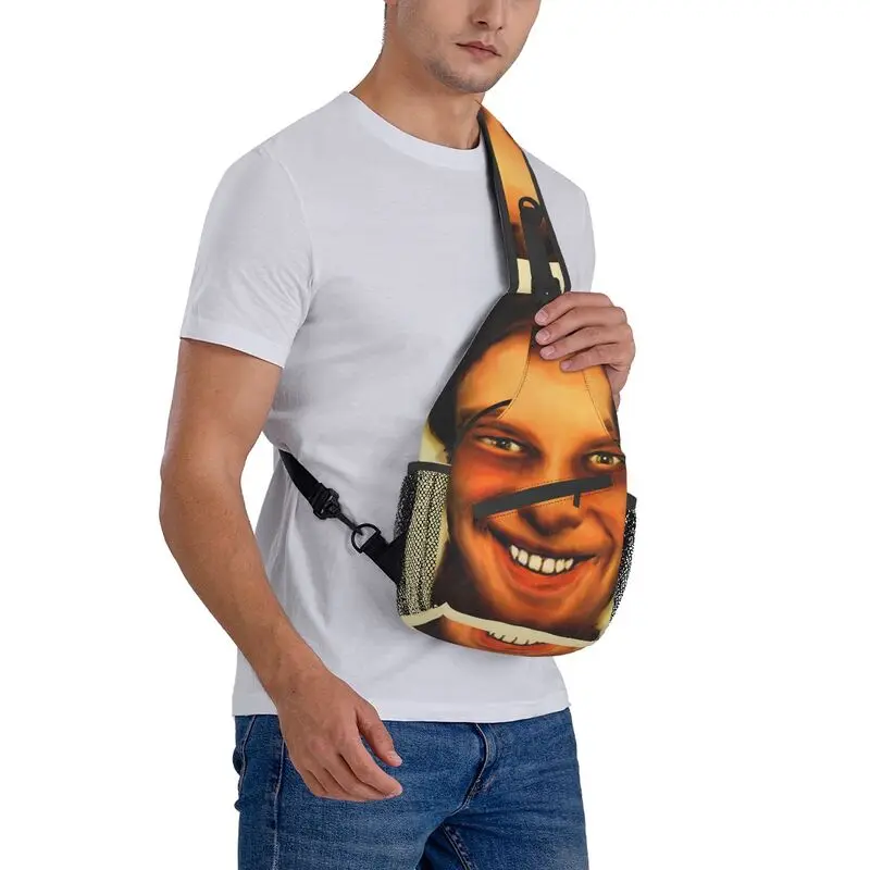 Custom Cool Aphex Twin Sling Bags for Traveling Men Chest Crossbody Backpack Shoulder Daypack