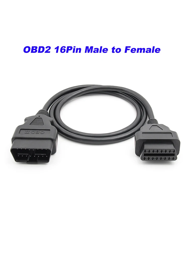 Câble d'extension de voiture OBD2 16 broches mâle à femelle, pour tous les Scanners de Code OBDII, connecteur d'outil de Diagnostic ELM327