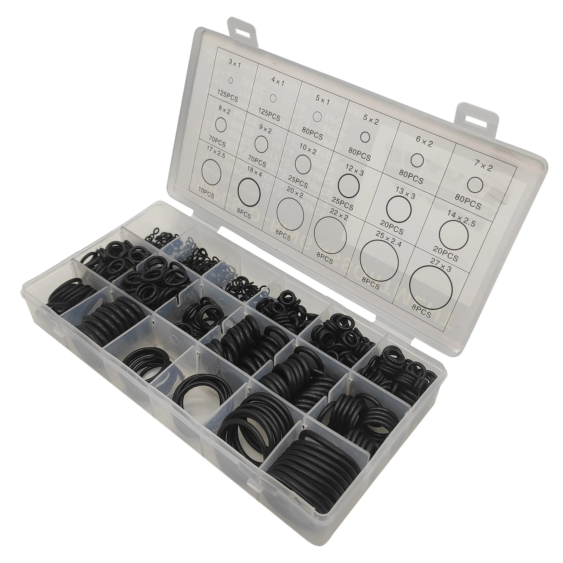 850pcs O-ring set, black leather ring, sealing ring, O-ring, high temperature and pressure resistant ring set