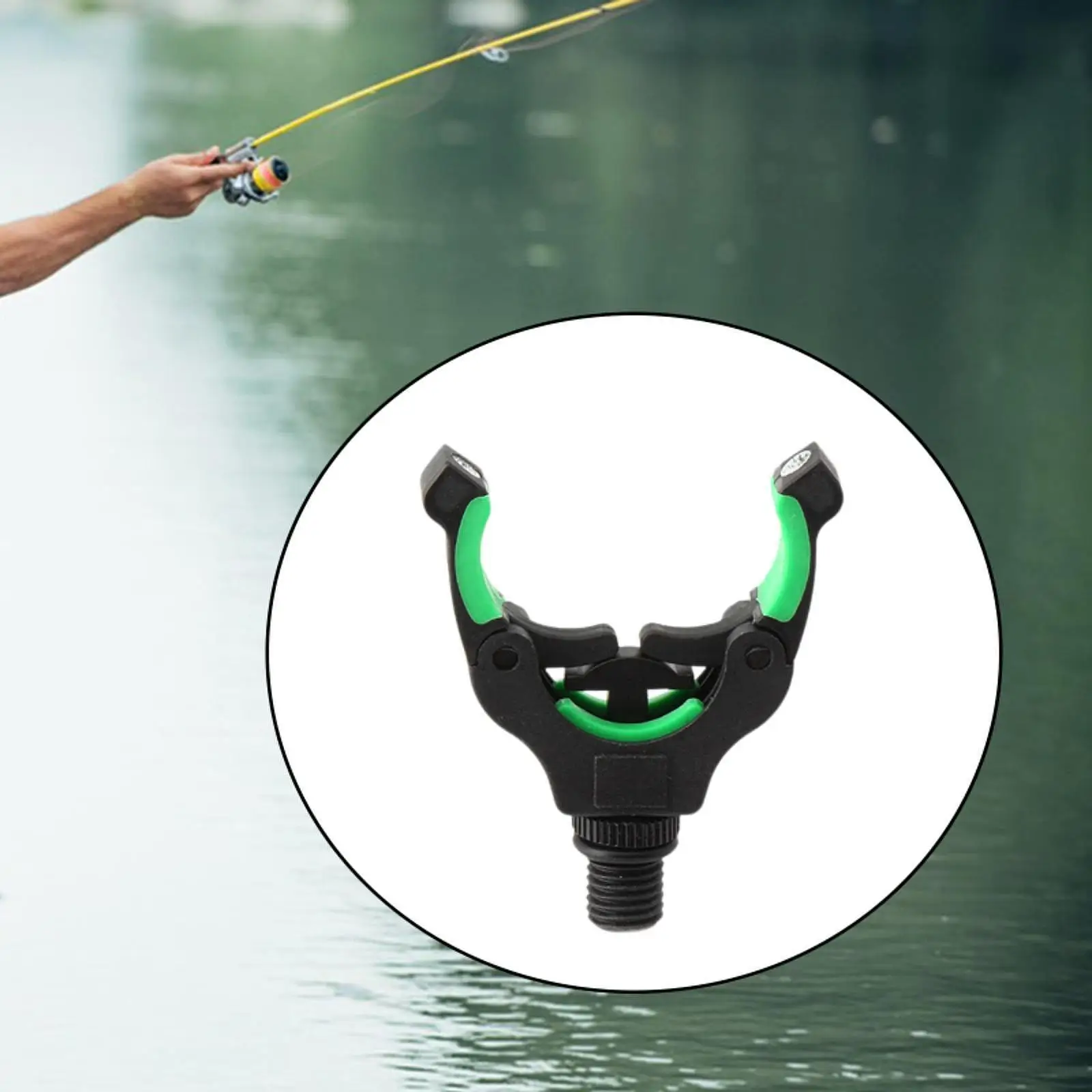 حامل قابض مسند لقضيب الصيد غير قابل للانزلاق لبركة النهر في الهواء الطلق