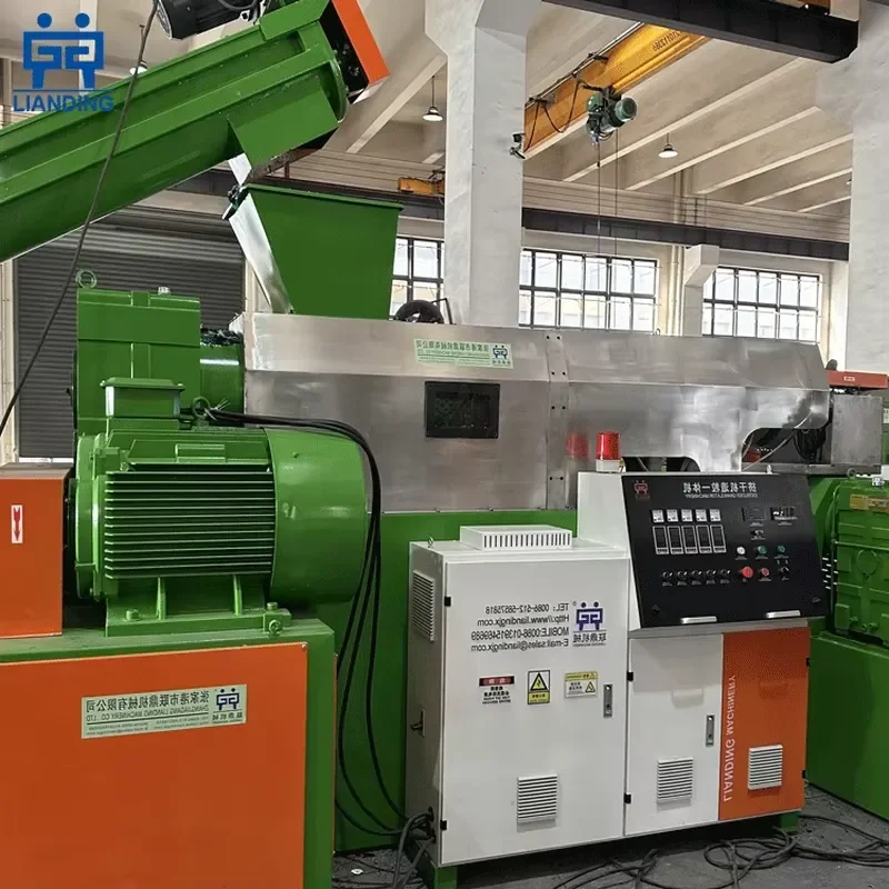 PE PP Woven Bag Recycling Plastic Granulator Extruder Crushing Melting Production Line Waste Granule Making Machine