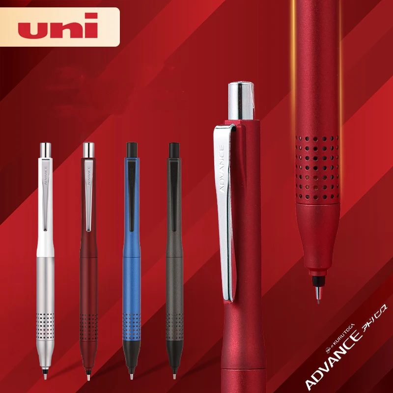 lapis uni automatico m51030 nucleo de chumbo rotating metal pen holder 05 mm nucleo nao facilmente quebrado artigos de papelaria 01