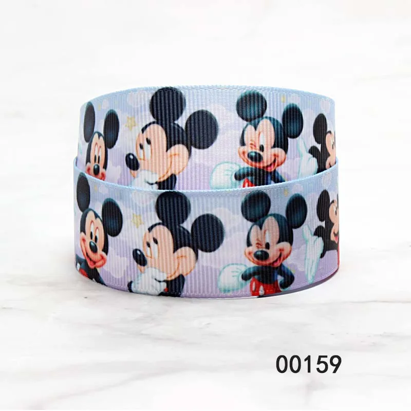 5Yards Mickey Minnie Mouse Printed Disney Ribbon for Hairbows DIY Craft Materials