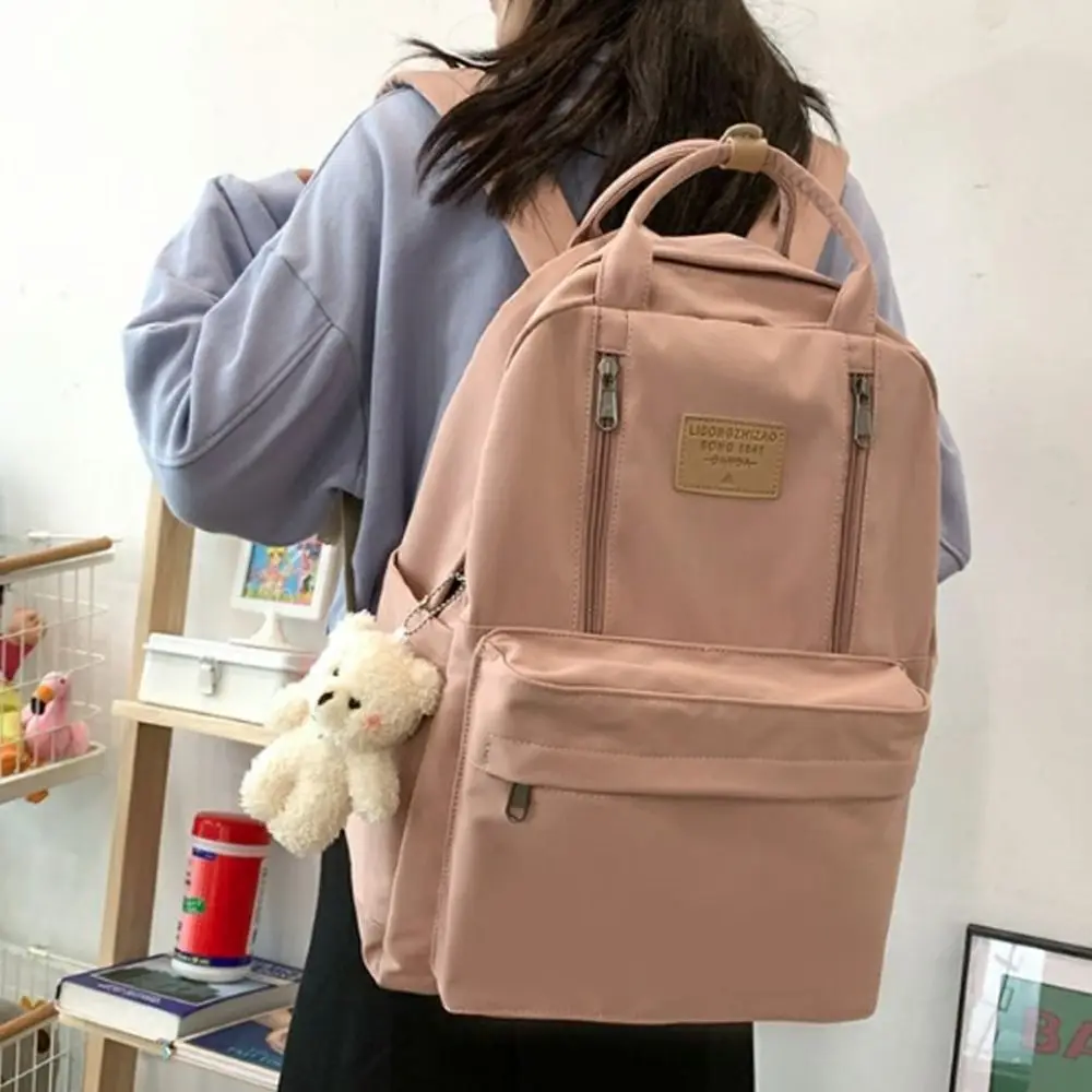 

Leisure Fashion Nylon Youth Backpack Multifunction Trendy Teenage Bookbag Lightweight Waterproof Rucksack Teenage Girls Female