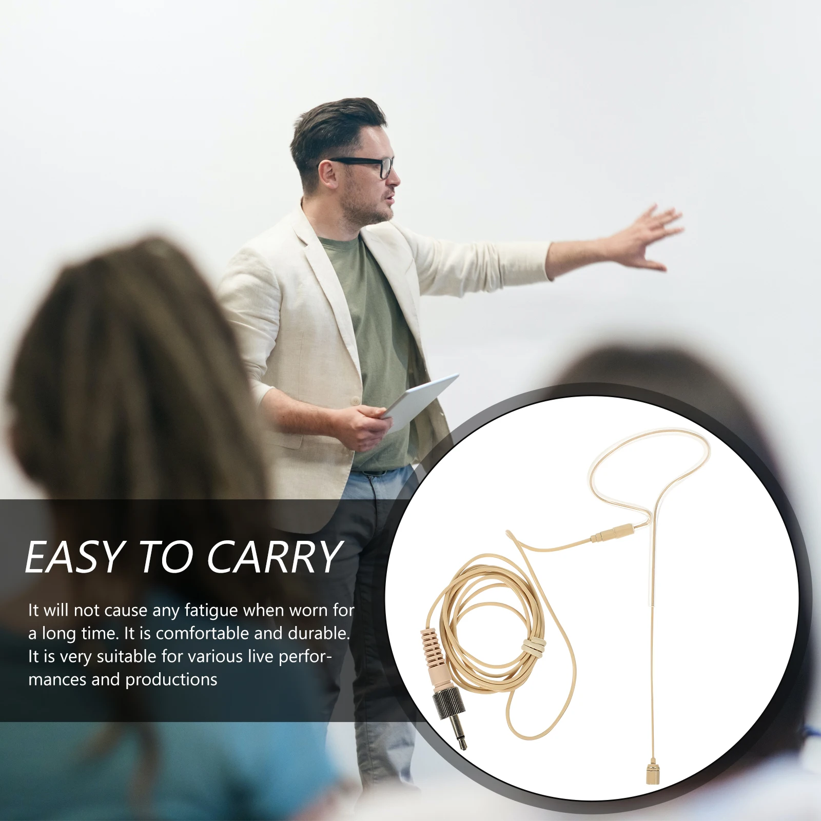 

Ear hanging Microphone Headset Professional Voice Amplifier Wireless Speakers Lightweight Comfortable Design Stable Signal