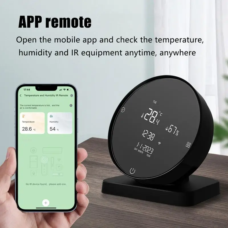 

Temp And Humidity Monitor Temperature Humidity Sensor Remote App Control Digital WiFi Gauge Track Device For Home Workplace