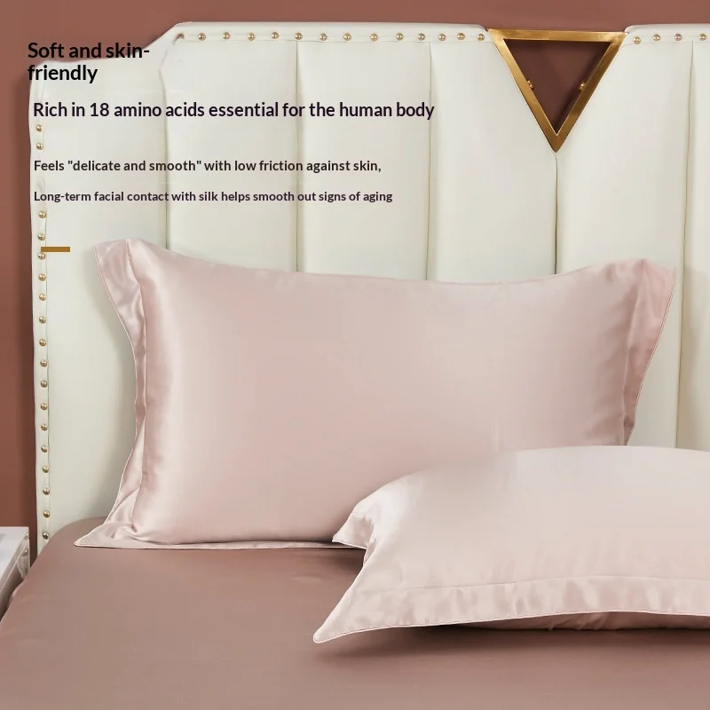 100% Mulberry Silk Double Sided Pillowcase 16 Momme Silk Pillow Case 48x74cm for Hair Skin Pillow Sham High-end Bedding Sleep
