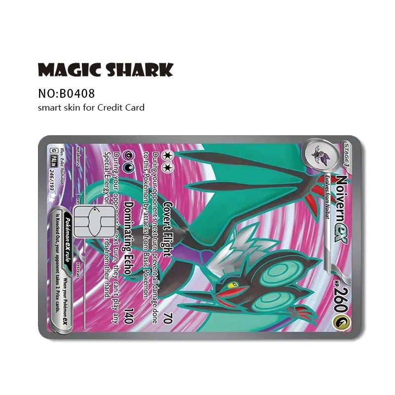 Hot Sale 2.5D Matte Charizard Pokemon Waterproof No Fade Front Sticker Skin Film Cover for Credit Debit Bus Card
