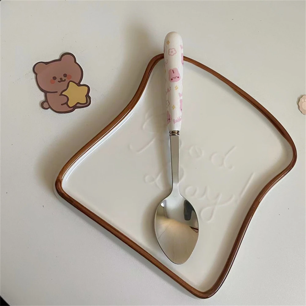 Stainless Steel Spoon Easy To Clean Instagram Style Unique Must Have Fashionable Popular Student Supplies Tableware Durable