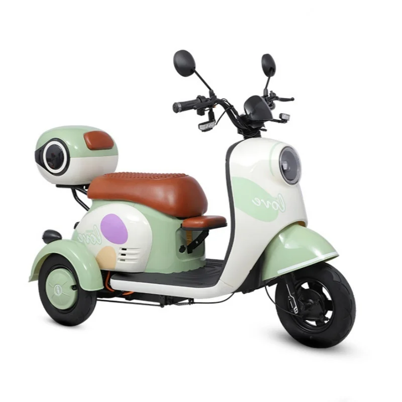 Adult Electric Scooter for Long Distance Powerful 1000W 60V 20AH Women Parents Child Electric Tricycle for 3 Passenger Seat