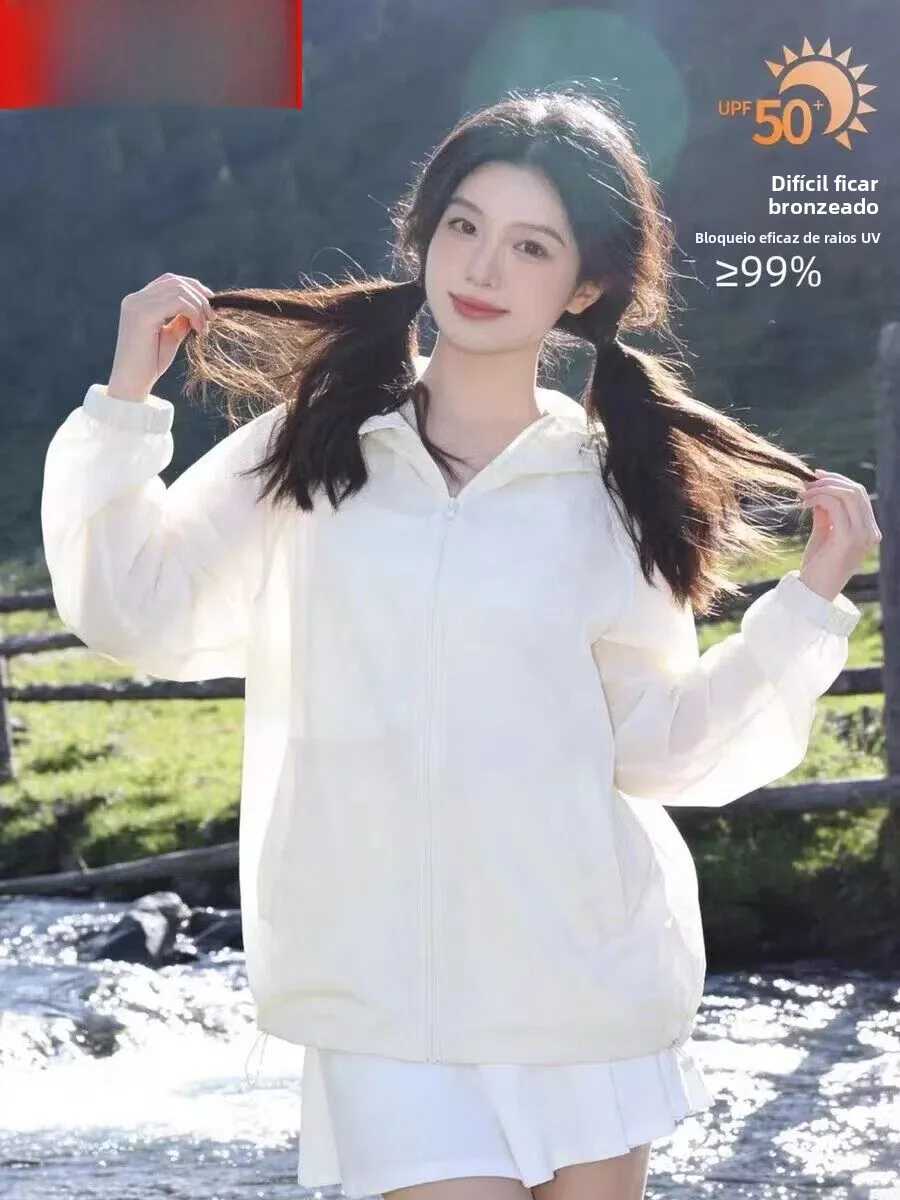 mall-wolf-summer-outdoor-fishing-ice-silk-thin-sun-protection-clothing-women's-loose-fit-long-sleeve-uv-protection-breathable