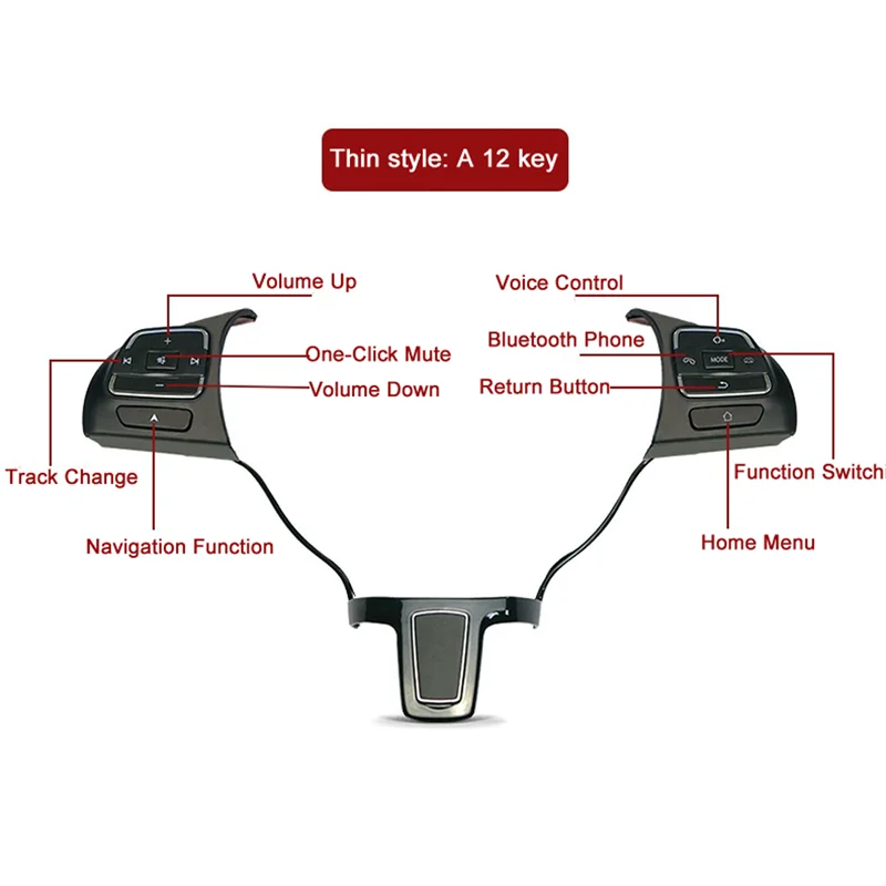 Do VW Jetta Golf Do Polo Do Bora Sagitar Wielofunkcyjny przycisk na kierownicy Przycisk głośności Przełącznik audio Przycisk telefonu