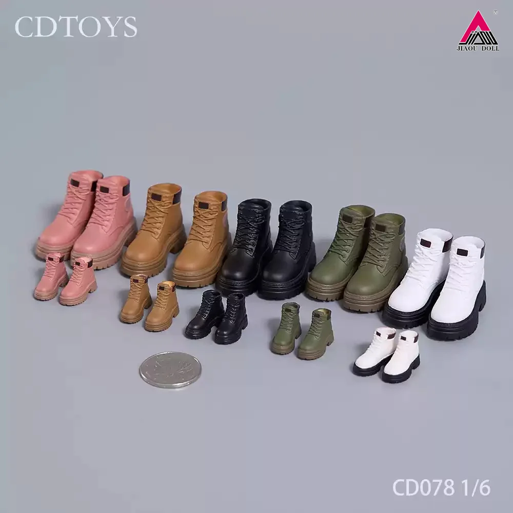 

cdtoys cd078 1/6 cd079 1/12 Workwear Boots Hiking Thick Solid Shoes Model Fit 12'' 6'' Female Detachable Feet Action Figure Body