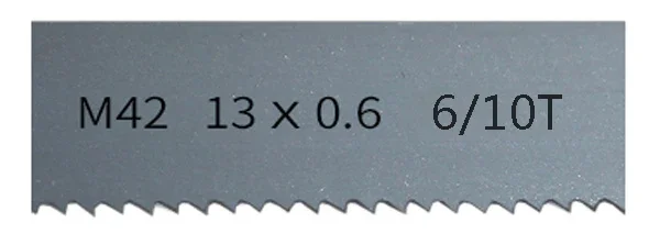 M42 bimetaal 1/2" bandzaagblad voor houtbewerking. 1140-2930 mm * 13 mm * 0,6 mm, met 6-14tpi bandzaagblad, ondersteuning voor maatwerk.