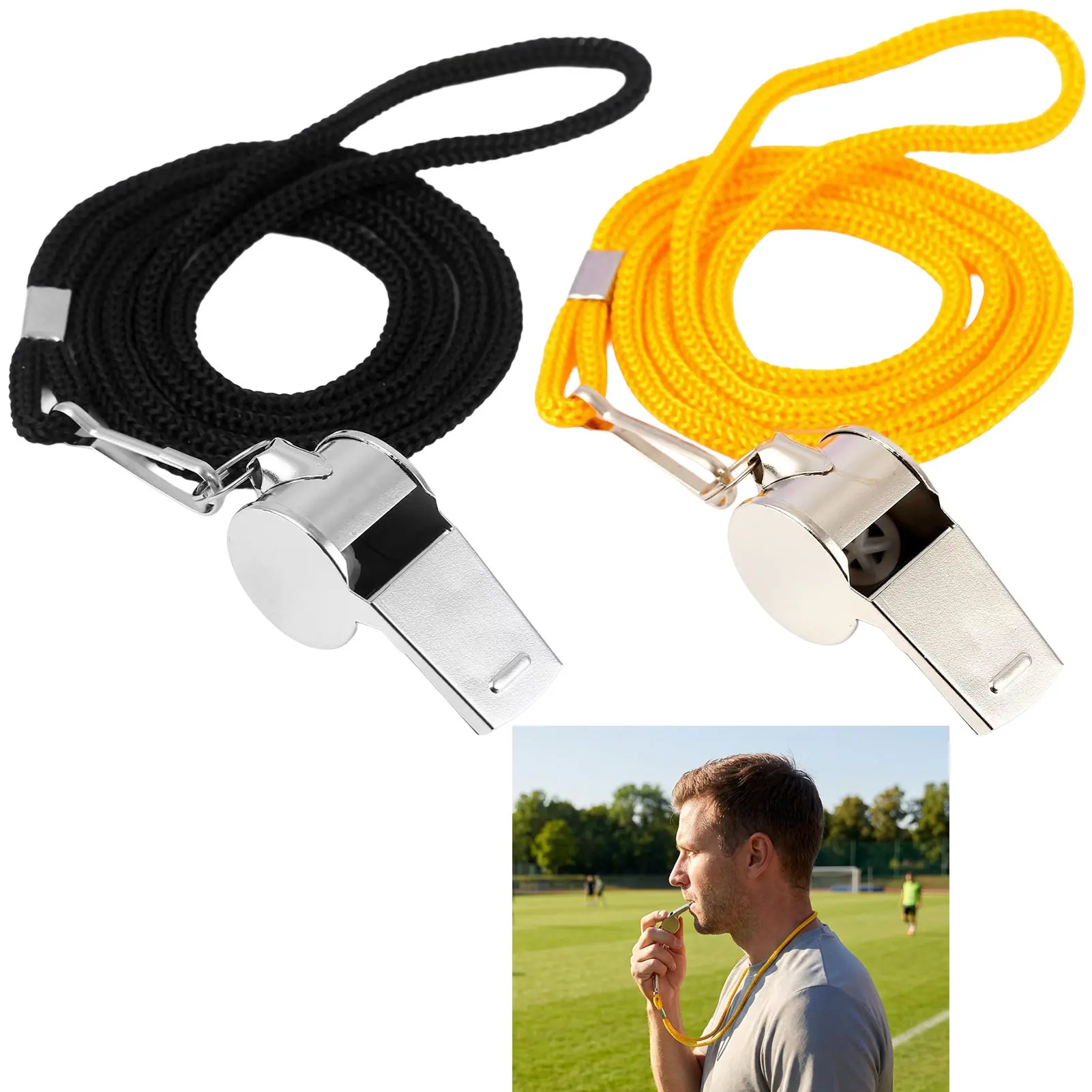 

Свисток из нержавеющей стали для активного отдыха на природе, аварийный сигнальный свисток, прочный, высокодецибельный, для кемпинга, походов и тренировок