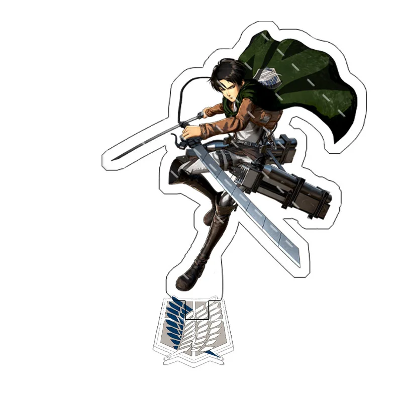 Attack on Titan Acrylic Standing Sign Cartoon Anime Figure Peripherals Stand Model Kids Desktop Ornament Collection Model Gifts