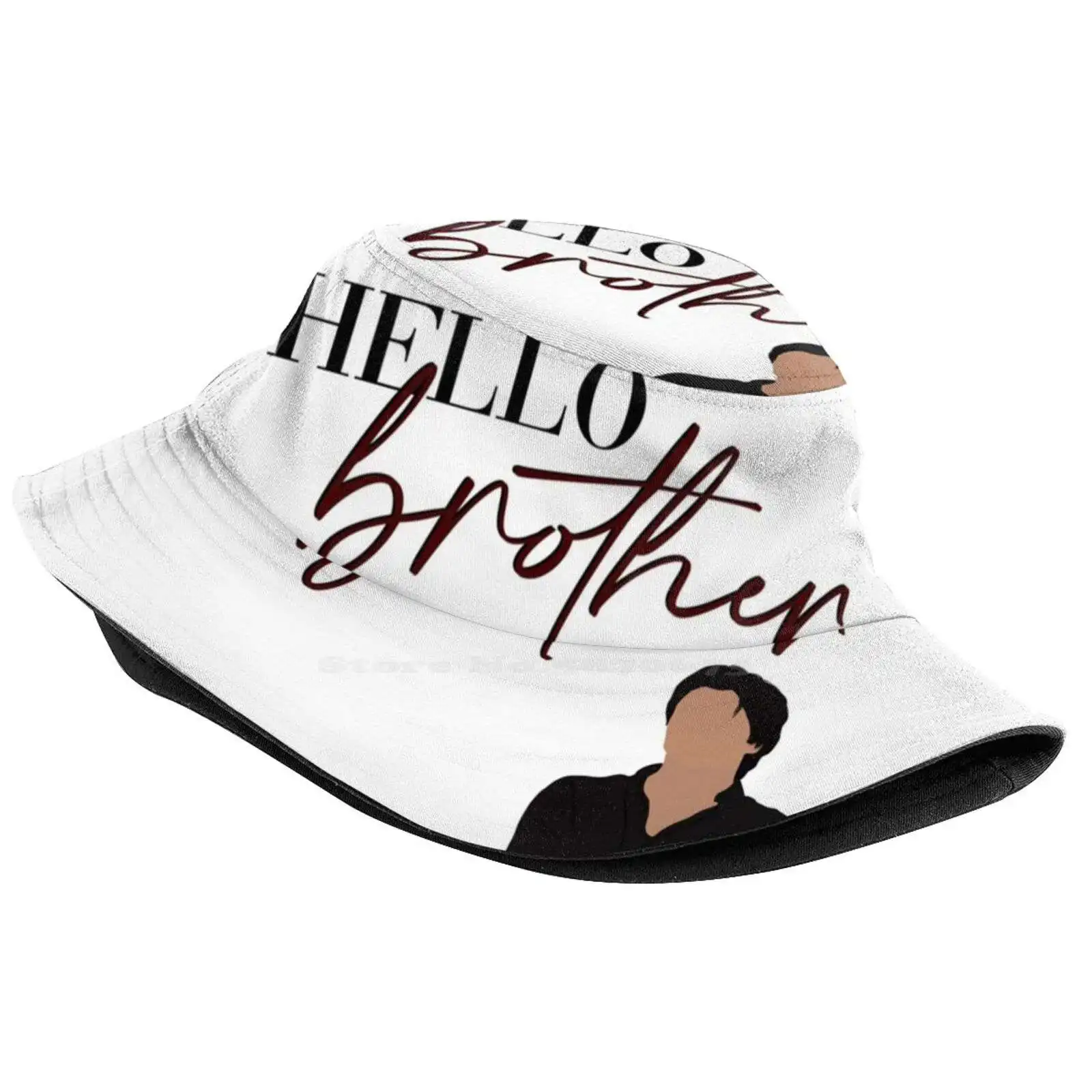 Hello Brother Damon Salvatore Vampire Diaries Sun Cap Fisherman Hat Bucket Hats Damon Salvatore Vampire Diaries Tvd