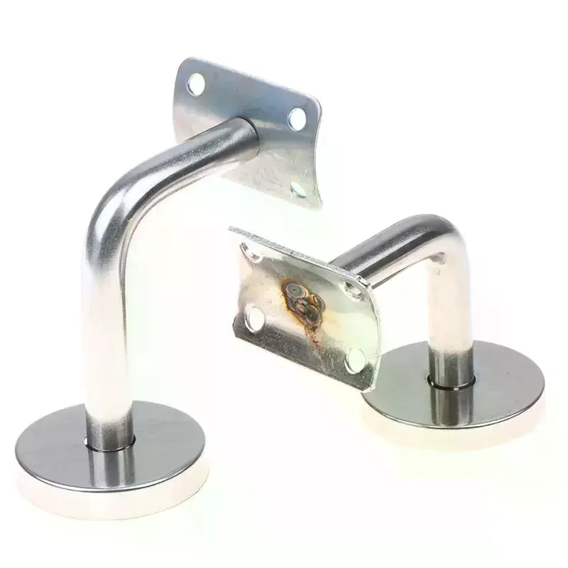 Industrial Grade Handrail Bracket Stainless Steel Wall Support for Warehouse Stair Balustrade