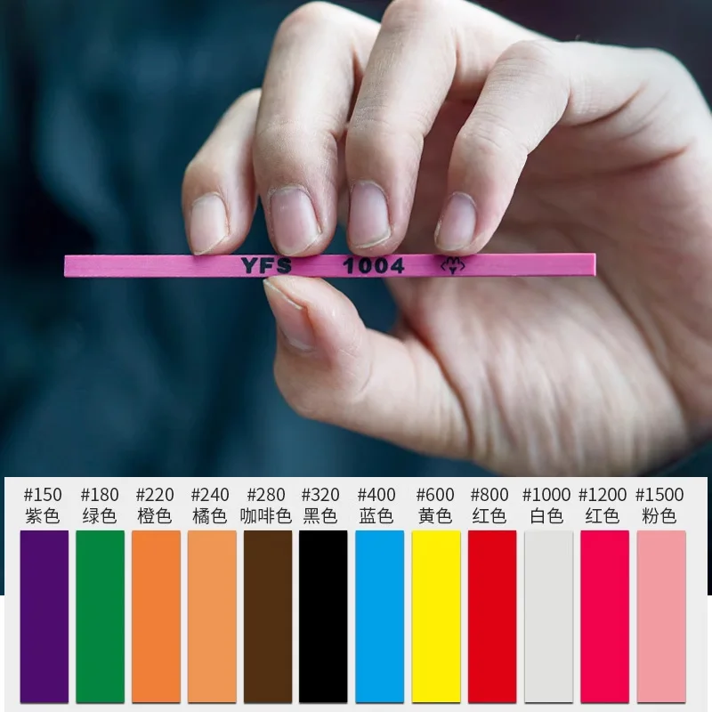 Imagem -06 - Taiwan Yfs Jade Ware Polishing Strip Pedra de Fibra Cerâmica Redonda para Metal Polimento Fino Grits1501500 Yfs 1004 1006 1010 d3 1pc